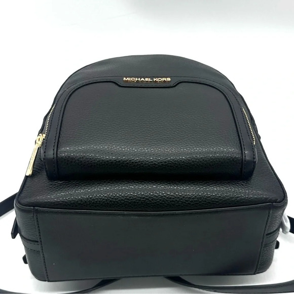 Michael Kors Medium Jaycee Backpack Black/Gold - Picture 2 of 12